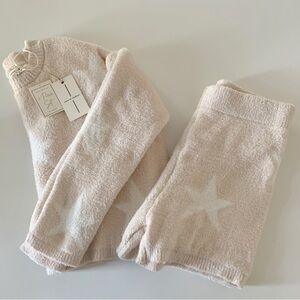 Moon & Madison Cream Textured Knit Sweater and Shorts Set